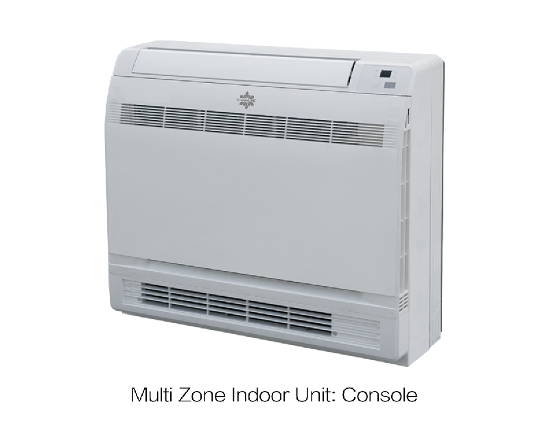 A white Kinghome multi-zone indoor console unit is shown against a white background.
